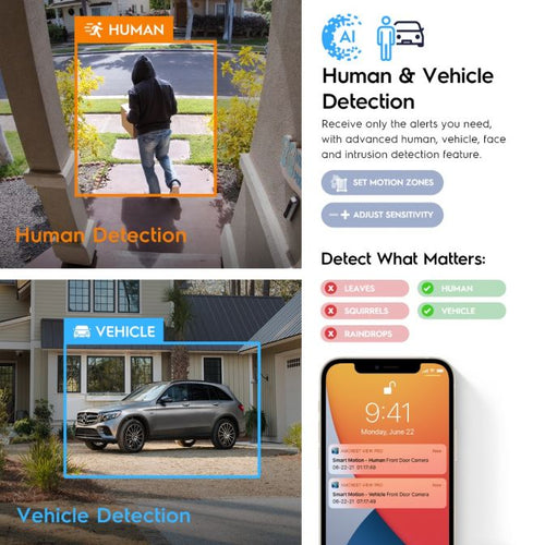 Amcrest 4K Color Night Vision PoE Bullet Camera – 129° FOV, AI Human & Vehicle Detection (IP8M-2796EW-AI)